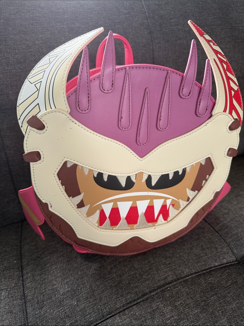 Loungefly King of Kakamora Disney Pink Monster Mini Backpack